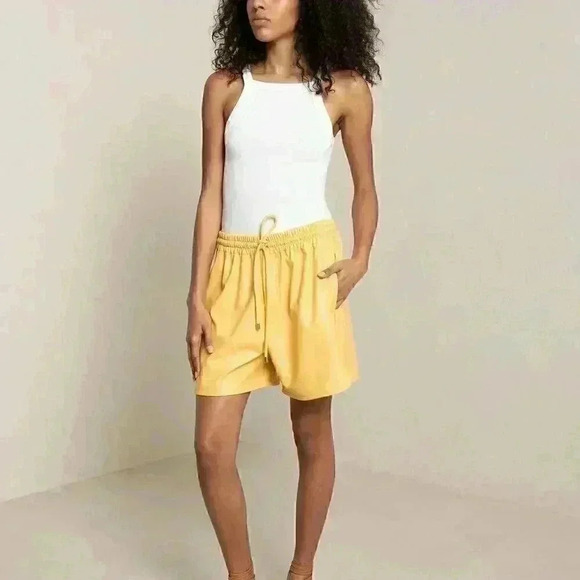 ALC Ryder Boxer Short Maize Vegan Leather XS - Picture 1 of 10